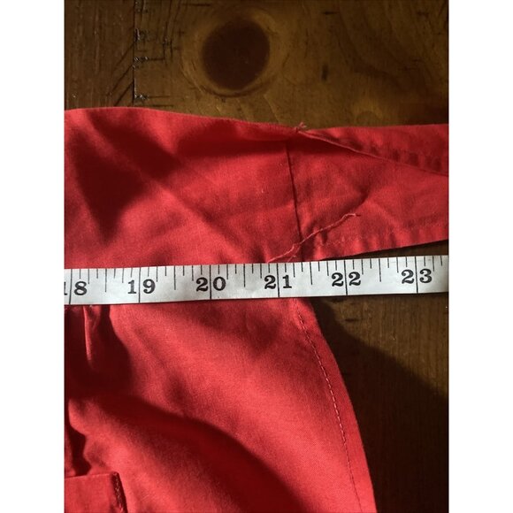Vintage Red Half Apron Front Pockets Homemade Small - Picture 6 of 6